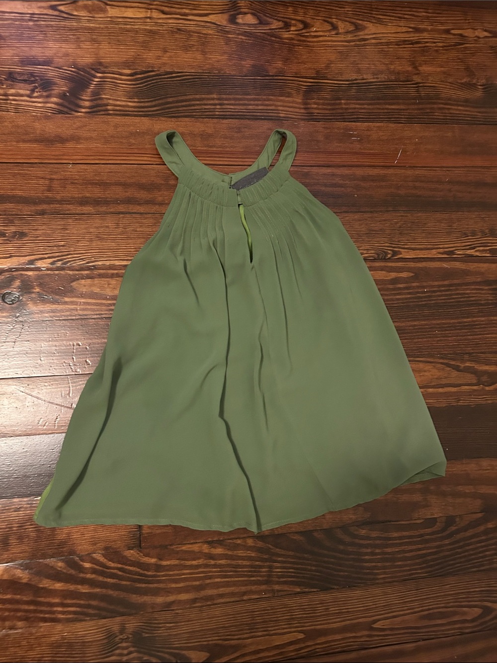 Sunday in Brooklyn Olive Green Halter Blouse